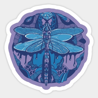 Mountain Blue Circle of the Dragonfly Sticker